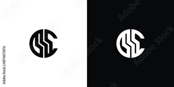 Fototapeta c initial monogram vector icon illustration