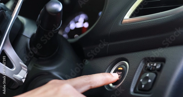 Obraz auto car engine start  button for keyless entry