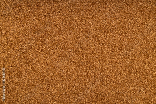 Fototapeta Brown Curly Soft Wool Texture Background