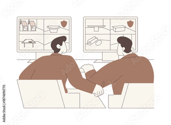 Obraz Surveillance team isolated cartoon vector illustrations.