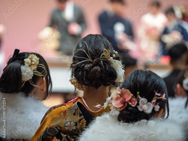 Fototapeta 二十歳の誓い、春の光に包まれて