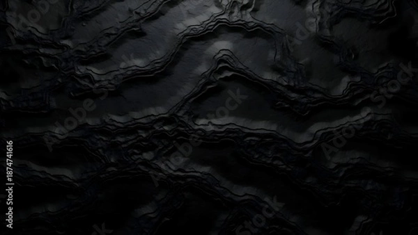 Obraz Dark abstract background with wavy texture.