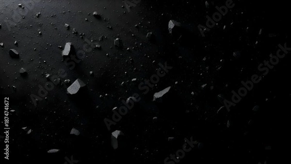 Obraz Dark Background with White Specks and Debris.