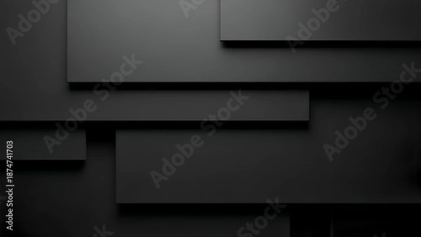 Obraz Dark Grey Abstract Background with Layers.