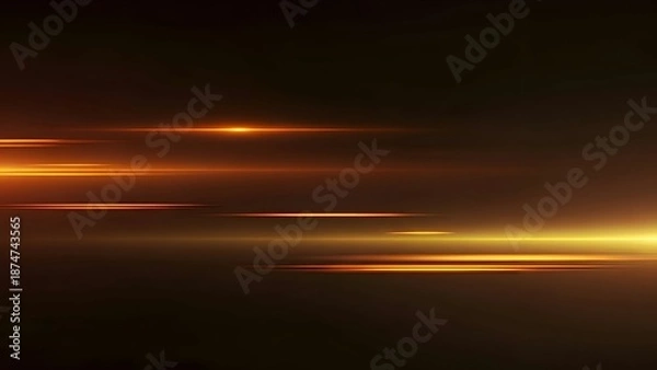 Obraz Blurry Motion Lights in Dark Background.