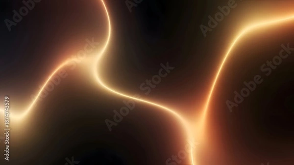 Obraz Glowing Light Trails in Dark Space.