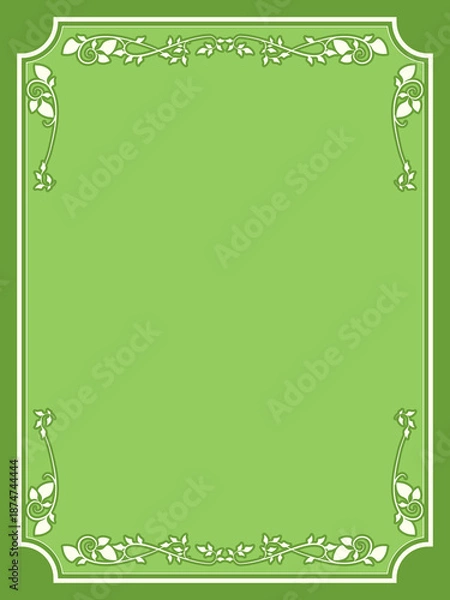 Obraz フレッシュなグリーンの春らしいアンティークフレーム