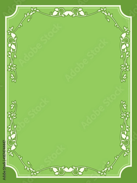 Obraz フレッシュなグリーンの春らしいアンティークフレーム