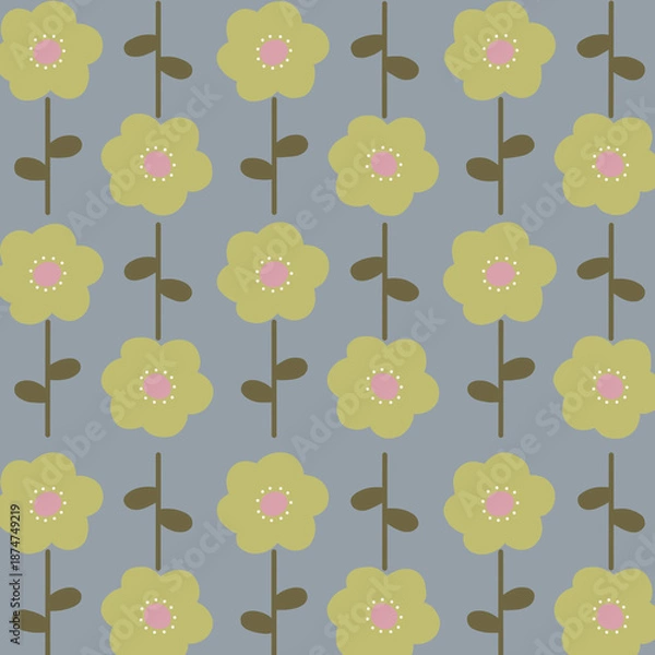 Obraz seamless floral pattern with soft colors