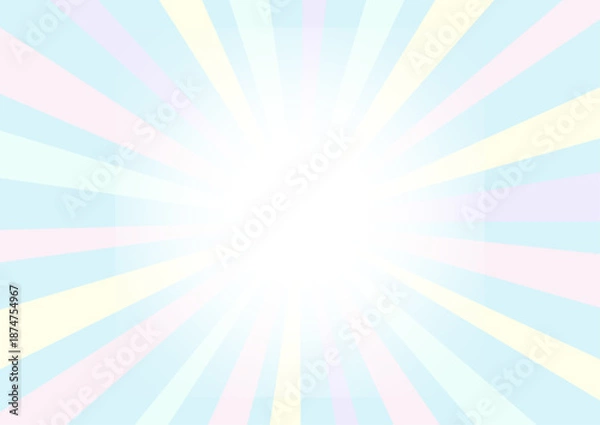 Obraz 優しい色合いの集中線背景