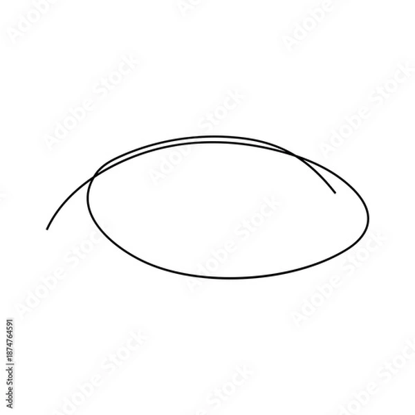 Obraz Hand drawn Scribble Circkle vector illustration on white background