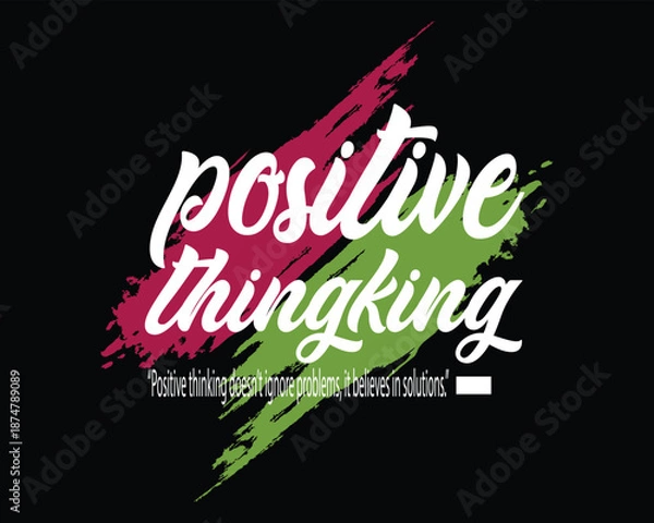 Obraz Positive Thinking Motivational Quote vector
