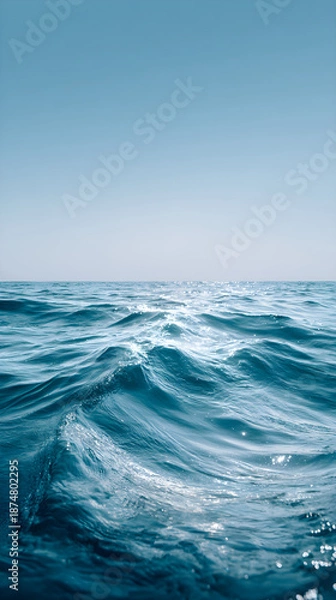 Obraz blue ocean waves background