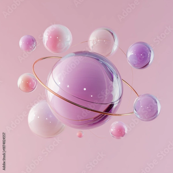 Obraz blue and pink beads