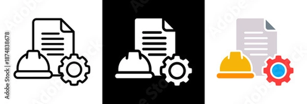 Obraz Project Management triple icon