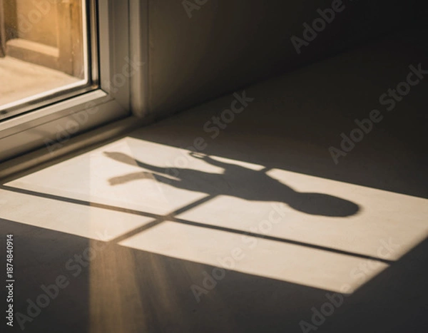 Fototapeta Human Shadow Near Window