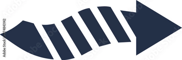 Obraz Wavy arrow points right