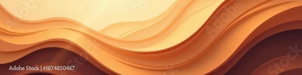 Obraz Subtle beige to deep brown gradient, abstract swirling pattern, backdrop, color, wallpaper