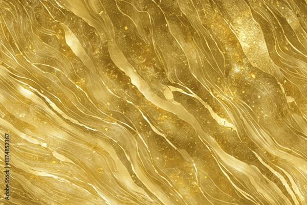 Obraz 和金箔調の上質な大理石風ラグジュアリー背景テクスチャ