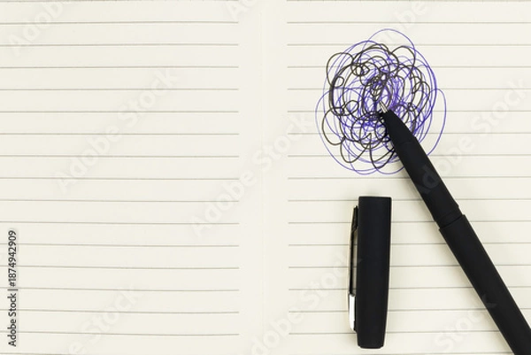 Obraz Notebook with handwritten change concept and pen.