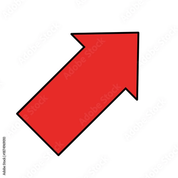 Obraz 赤い矢印アイコン　注目　