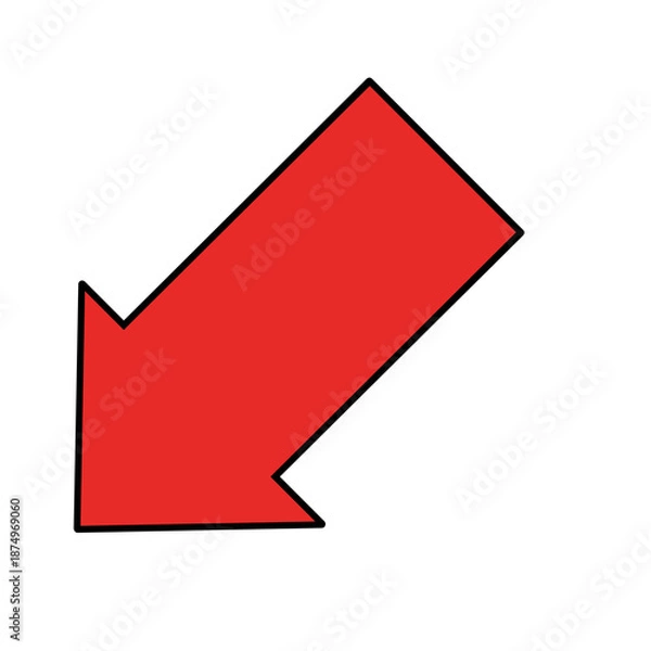 Obraz 赤い矢印アイコン　注目　