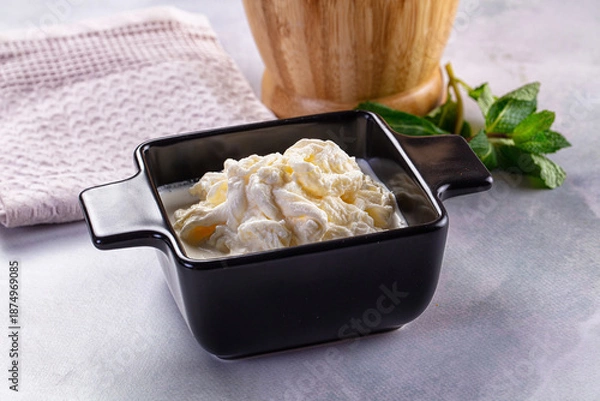 Obraz Italian soft young stracciatella cheese