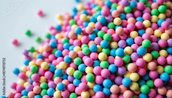 Fototapeta Colorful Bead Cluster with Gradient Background