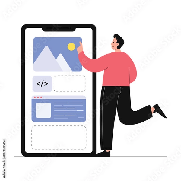 Fototapeta Web Development Vector Illustration EPS 10 File