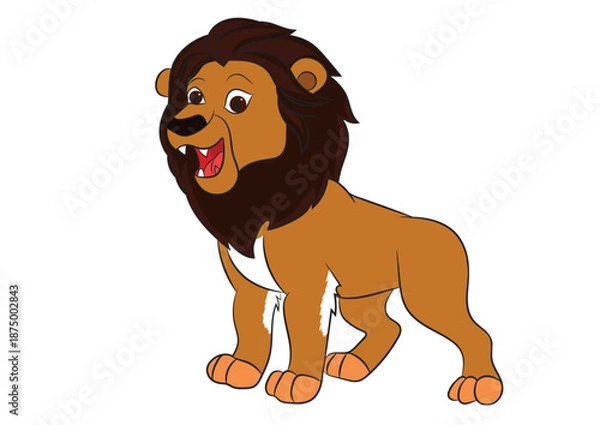 Obraz Cartoon Lion Vector Image  
