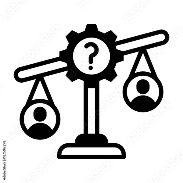 Obraz Bias Icon Mixed Style Vector Illustration