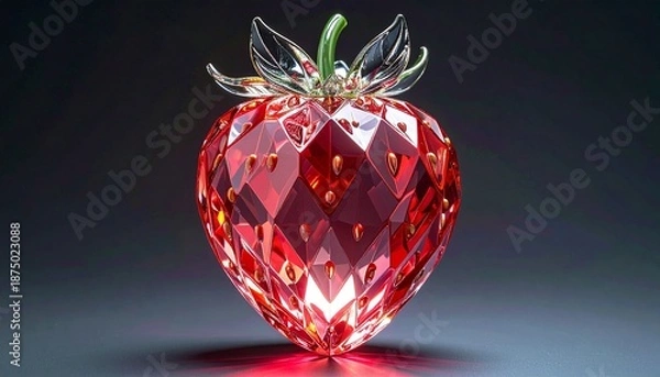 Obraz 宝石のように輝くクリスタルいちご