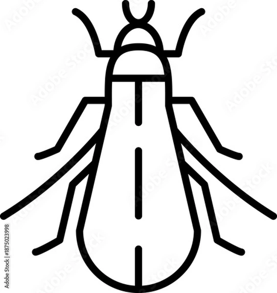 Fototapeta Rounded  Stroke Tree cricket Icon