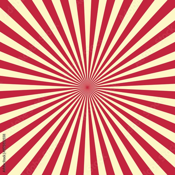 Obraz red sunburst background