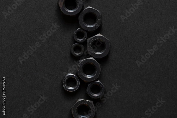 Obraz いろいろなサイズのボルトナット	