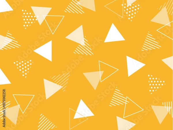 Fototapeta ポップな柄の三角形の背景素材