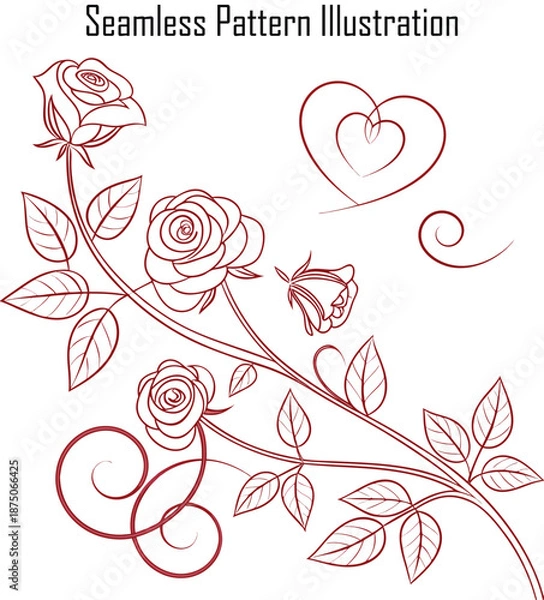 Fototapeta Seamless Floral Pattern