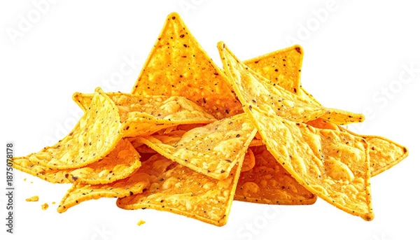 Obraz Piled golden triangle corn chips