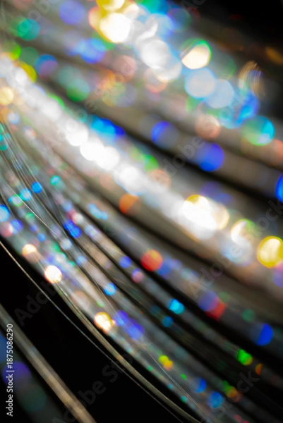 Obraz Multicolored rainbow large bokeh effect background