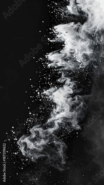 Obraz background black with smoke splattern dust