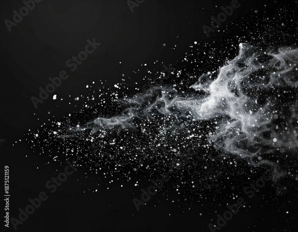 Obraz background black with smoke splattern dust