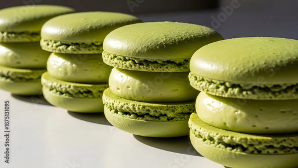 Obraz Minimalist Matcha Macarons