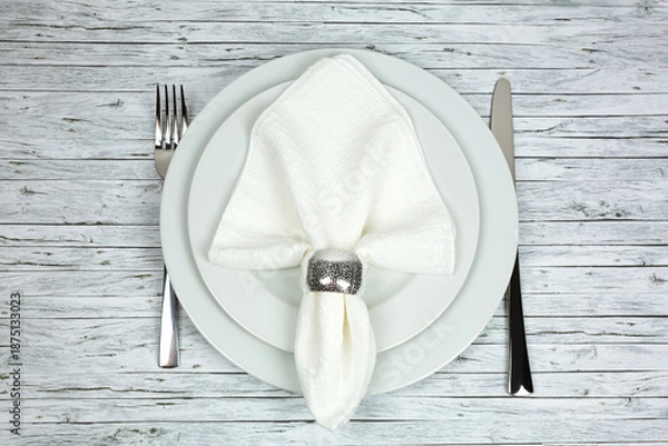 Obraz Plates with napkin