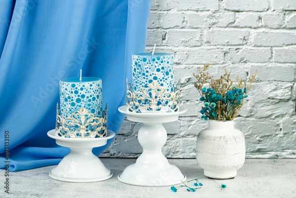 Obraz Blue candles