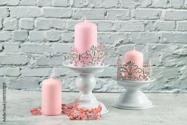 Obraz Pink candles