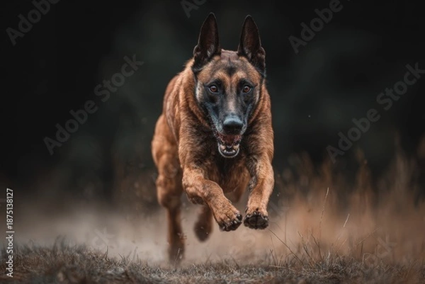 Obraz Dog Running in Field