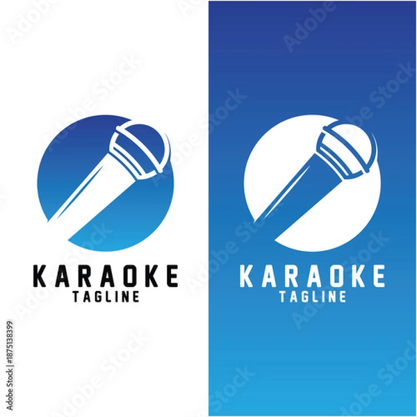 Obraz karaoke logo vector icon design