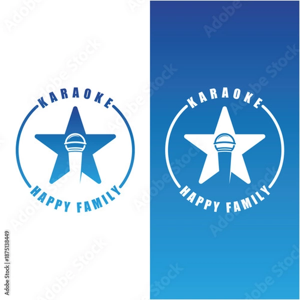 Obraz karaoke logo vector icon design
