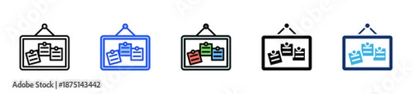Obraz Bulletin Board Icon Collection With Multiple Styles