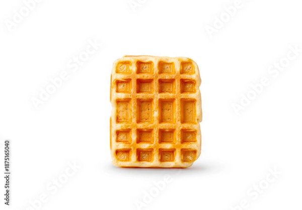 Obraz Belgian waffle isolated on White Background